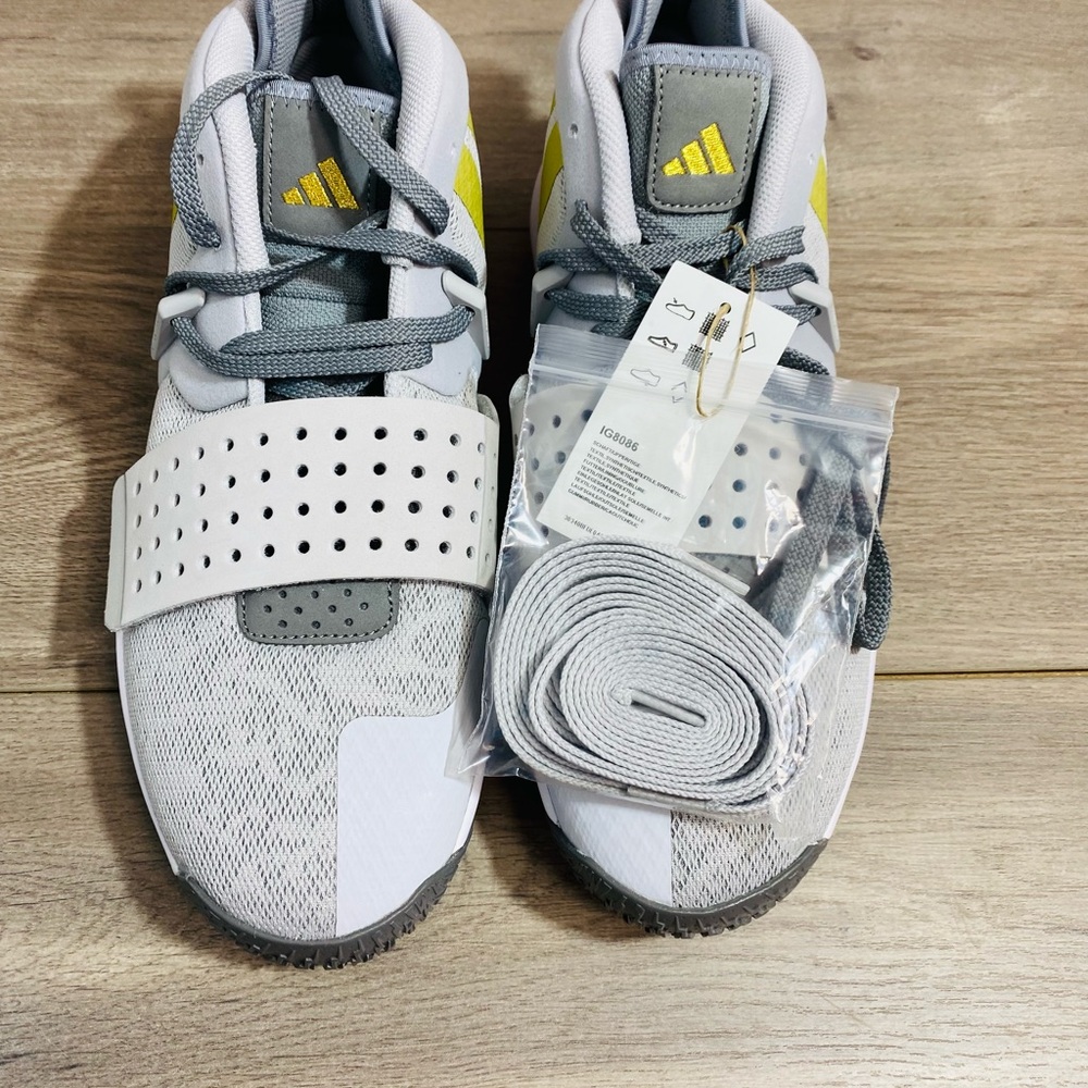 adidas Dame Basketball Shoe Men's Light Gray/Gold New without Box size 11 - Picture 6 of 16